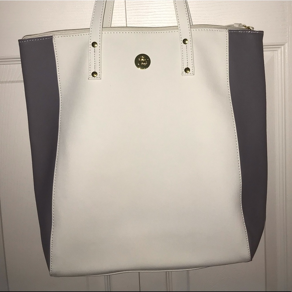 Joy Mangano Tote bag, white/gray